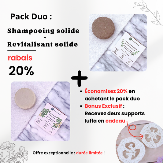Pack Duo Shampooing Solide + Revitalisant Solide
